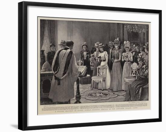 A Winter Holiday in Egypt, Sunday Morning Service in the Ghezireh Palace, Cairo-Arthur Hopkins-Framed Giclee Print