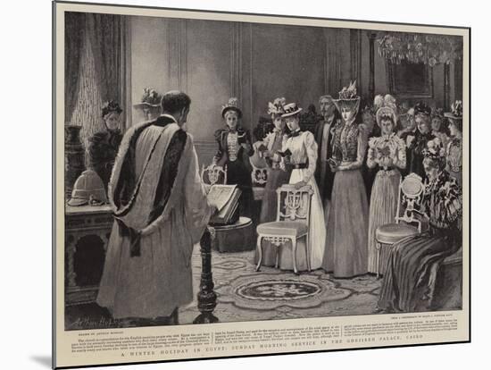 A Winter Holiday in Egypt, Sunday Morning Service in the Ghezireh Palace, Cairo-Arthur Hopkins-Mounted Giclee Print