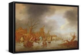 A Winter Landscape, 1647-Isack van Ostade-Framed Stretched Canvas