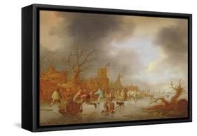 A Winter Landscape, 1647-Isack van Ostade-Framed Stretched Canvas