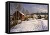 A Winter Landscape, Lillehammer-Peder Mork Monsted-Framed Stretched Canvas