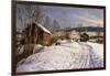 A Winter Landscape, Lillehammer-Peder Mork Monsted-Framed Giclee Print