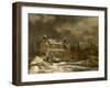 A Winter Landscape with Buildings by a Footbridge-Herri Met De Bles-Framed Giclee Print