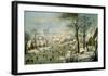 A Winter Landscape with Skaters and a Bird Trap-Pieter Brueghel the Younger-Framed Art Print