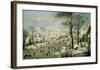 A Winter Landscape with Skaters and a Bird Trap-Pieter Brueghel the Younger-Framed Art Print