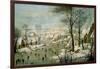 A Winter Landscape with Skaters and a Bird Trap-Pieter Brueghel the Younger-Framed Art Print