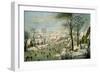 A Winter Landscape with Skaters and a Bird Trap-Pieter Brueghel the Younger-Framed Art Print