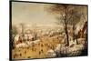 A Winter Landscape with Skaters and a Bird Trap-Pieter Brueghel the Younger-Stretched Canvas