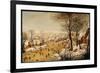 A Winter Landscape with Skaters and a Bird Trap-Pieter Brueghel the Younger-Framed Giclee Print