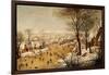 A Winter Landscape with Skaters and a Bird Trap-Pieter Brueghel the Younger-Framed Giclee Print