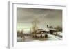 A Winter Landscape with Skaters-Anton Doll-Framed Giclee Print