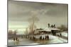 A Winter Landscape with Skaters-Anton Doll-Mounted Giclee Print