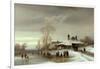 A Winter Landscape with Skaters-Anton Doll-Framed Giclee Print