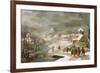 A Winter Landscape with Travellers on a Path-Denys van Alsloot-Framed Giclee Print