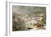 A Winter Landscape with Travellers on a Path-Denys van Alsloot-Framed Giclee Print