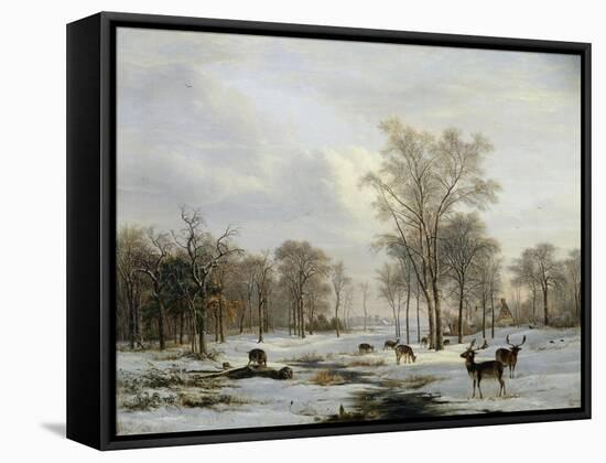 A Winter Landscape-Jacobus-Theodorus Abels-Framed Stretched Canvas