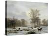 A Winter Landscape-Jacobus-Theodorus Abels-Stretched Canvas