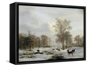 A Winter Landscape-Jacobus-Theodorus Abels-Framed Stretched Canvas