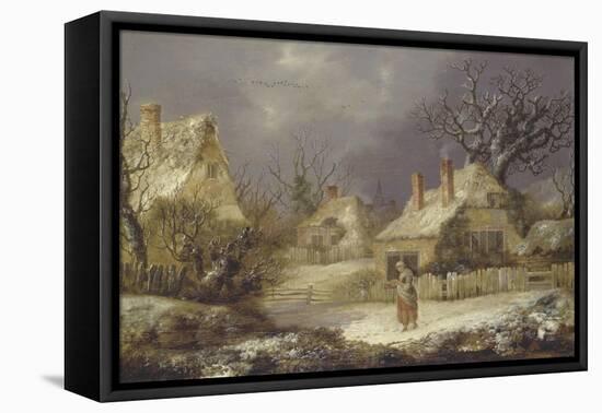 A Winter Landscape-George Smith-Framed Stretched Canvas