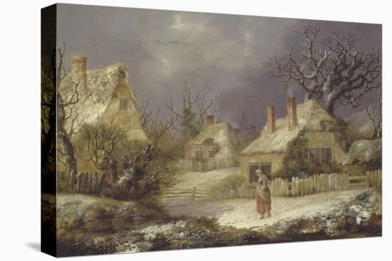 A Winter Landscape-George Smith-Stretched Canvas
