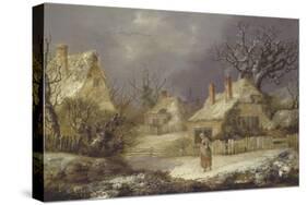A Winter Landscape-George Smith-Stretched Canvas