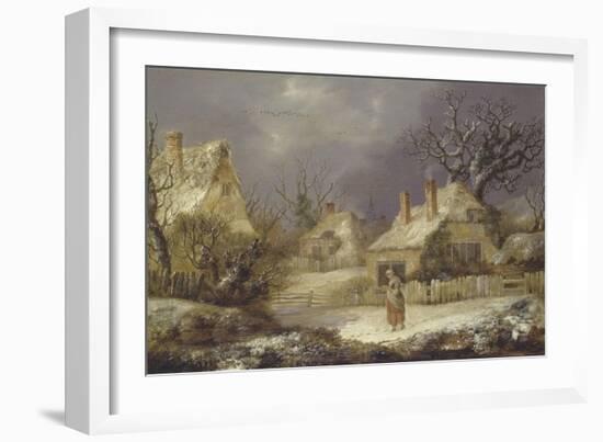 A Winter Landscape-George Smith-Framed Giclee Print
