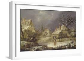 A Winter Landscape-George Smith-Framed Giclee Print