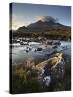 A Winter Morning View of the Mountain Sgurr Nan Gillean, Glen Sligachan, Isle of Skye, Inner Hebrid-Jon Gibbs-Stretched Canvas