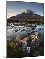 A Winter Morning View of the Mountain Sgurr Nan Gillean, Glen Sligachan, Isle of Skye, Inner Hebrid-Jon Gibbs-Mounted Photographic Print