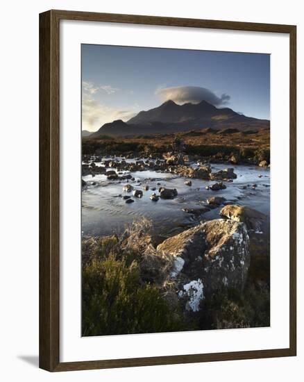 A Winter Morning View of the Mountain Sgurr Nan Gillean, Glen Sligachan, Isle of Skye, Inner Hebrid-Jon Gibbs-Framed Photographic Print