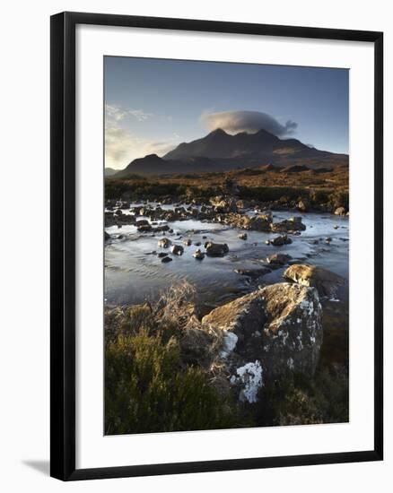 A Winter Morning View of the Mountain Sgurr Nan Gillean, Glen Sligachan, Isle of Skye, Inner Hebrid-Jon Gibbs-Framed Photographic Print