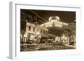 A Winter Night in Reno, Nevada-null-Framed Art Print