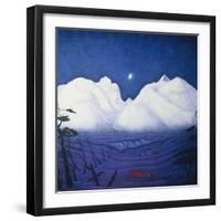 A Winter Night in the Mountains-Harald Oscar Sohlberg-Framed Giclee Print