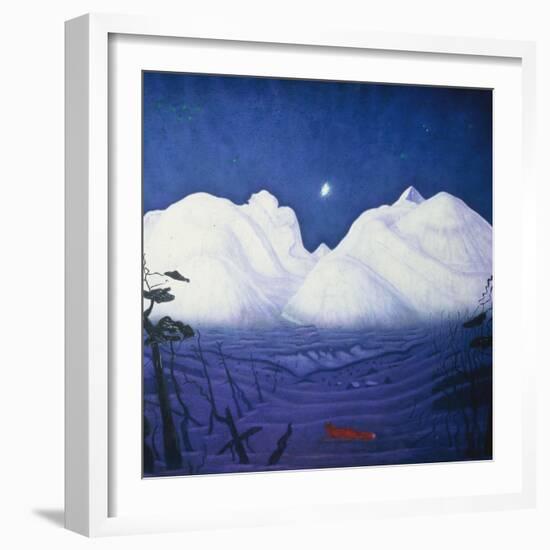 A Winter Night in the Mountains-Harald Oscar Sohlberg-Framed Giclee Print