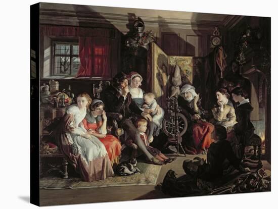 A Winter Night's Tale, C.1867-Daniel Maclise-Stretched Canvas