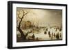 A Winter River Landscape with Figures on the Ice-Avercamp-Framed Giclee Print