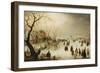 A Winter River Landscape with Figures on the Ice-Hendrik Avercamp-Framed Premium Giclee Print