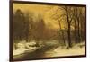 A Winter River Landscape-Anders Andersen-Lundby-Framed Giclee Print