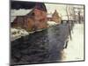 A Winter River Landscape-Frits Thaulow-Mounted Giclee Print