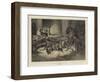 A Winter's Day, the Hall Fire-John Charlton-Framed Giclee Print