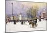 A Winter's Day, Trafalgar Square, C.1897-John Sutton-Mounted Giclee Print