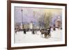 A Winter's Day, Trafalgar Square, C.1897-John Sutton-Framed Giclee Print