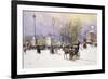 A Winter's Day, Trafalgar Square, C.1897-John Sutton-Framed Giclee Print