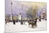 A Winter's Day, Trafalgar Square, C.1897-John Sutton-Mounted Giclee Print