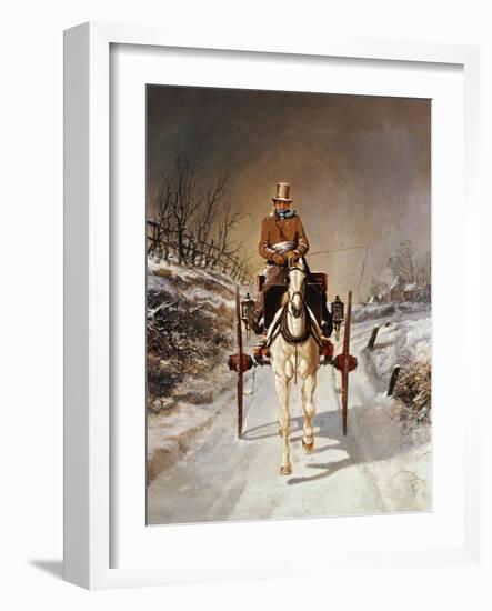 A Winter's Drive, 1862-Benjamin Herring, Jr-Framed Giclee Print