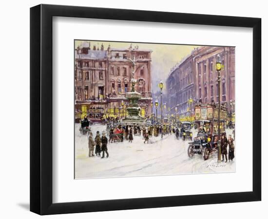 A Winter's Evening, Piccadilly, London-John Sutton-Framed Giclee Print