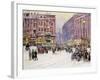 A Winter's Evening, Piccadilly, London-John Sutton-Framed Giclee Print