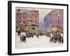 A Winter's Evening, Piccadilly, London-John Sutton-Framed Giclee Print