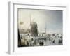 A Winter's Landscape with Skaters-Hendrik Avercamp-Framed Giclee Print