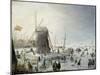 A Winter's Landscape with Skaters-Hendrik Avercamp-Mounted Giclee Print